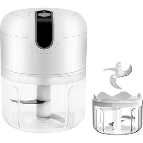 Hachoir À Ail Électrique - Mini Hachoir Alimentaire Sans Fil - Rechargeable USB - Capacité 250 ml - Pour Ail Oignon Gingembre Légumes Viande - 1 Pièce (1/5)