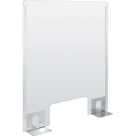 Schermo protettivo parafiato con feritoia per banconi e scrivanie - 660x760 mm (1/5)