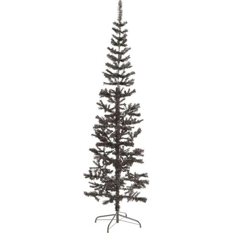 Sapin de Noël Arbre de Noël étroit Noir 180 cm (1/5)