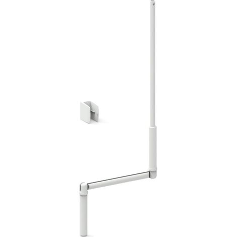 Slid'Up By Mantion – Manivelle blanche pour volet roulant 1500 mm – Acier laqué – Clip mural inclus – Compatible avec sorties Ø 12 mm