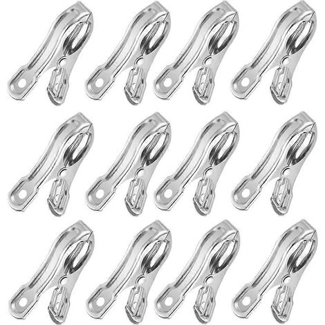 20 clip per serra in acciaio inossidabile, antivento, resistenti, multiuso, per piante, teli ombreggianti da giardinaggio e sacchetti per alimenti. (1/5)