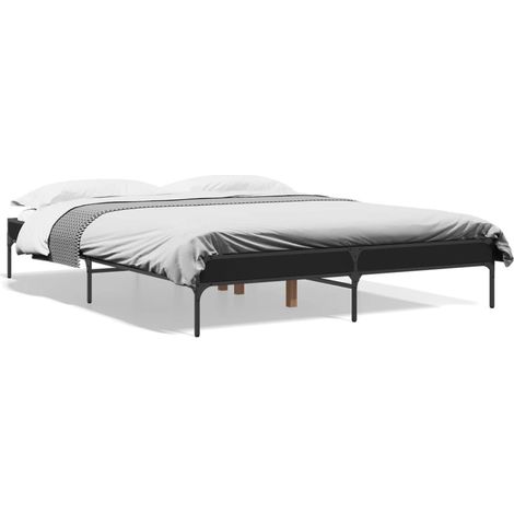 Maison Exclusive - Giroletto Nero 150x200 cm in Legno Multistrato e Metallo (1/5)