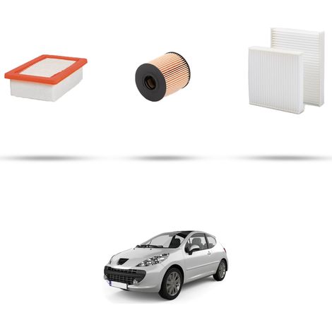 Kit tagliando 1 filtri compatibile con Peugeot 207 1.6 16v Turbo 115kw dal 2009 (1/4)