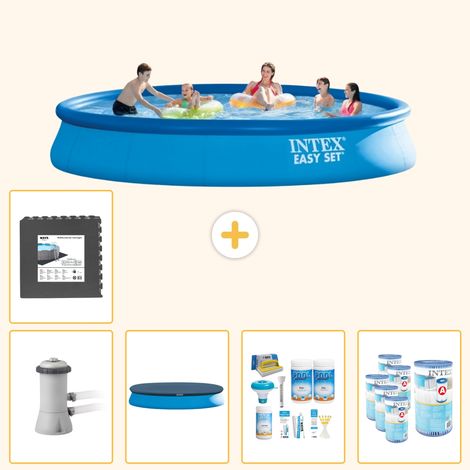 Intex Piscine Easy Set Ronde - 457x84 cm - 6-pièces  SCB17 (1/5)