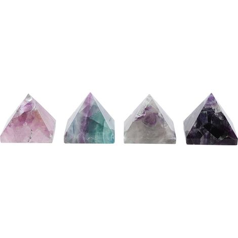 Pyramide en cristal de quartz et pierre de lapis-lazuli 100 % naturelle, idéale pour la guérison Reiki et la décoration des chakras énergétiques. (1/5)