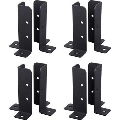 Verstellbare Holzpfostenhalterungen – 8er-Set für Pfosten von 1,5×1,5 bis 4×4 cm, ideal für Zäune und Briefkästen