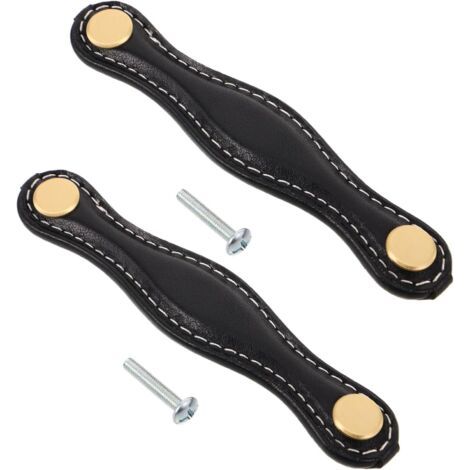 Stück Retro-Möbelgriffe aus PU-Leder, Vintage-Griffset für Schubladen, Schränke, Kommoden und Koffer, einfache Montage für Ankleidezimmer und Küchen