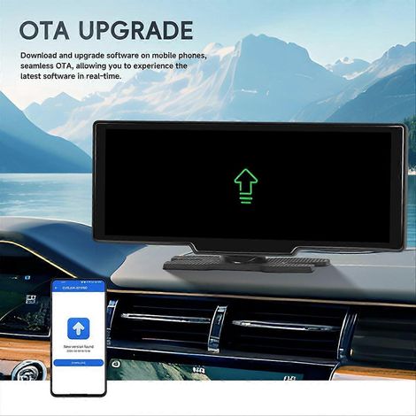 Écran CarPlay sans fil pour voiture, 10,26 pouces avec caméra de recul (1/5)