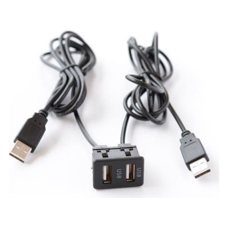 Prise d'extension USB double universelle pour voiture, montée sur châssis, par Alpine Pioneer