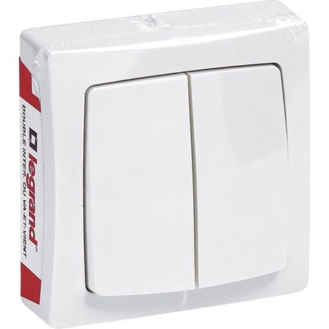 Asl Doppel-Schalter V/vt Weiß - Legrand