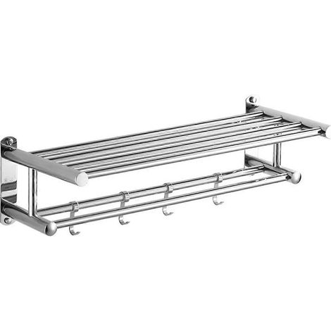 Porte-serviettes mural en acier inoxydable, rangement et organisation (1/5)