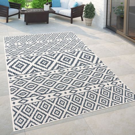 Paco Home Tappeto da interno ed esterno, Per Balcone e Terrazza Con Design Skandi, In Blu 160x220 cm (1/5)