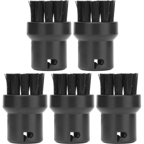 Juego de 5 cepillos de repuesto negros para limpiador a vapor Karcher SC1 SC2 SC3 SC4 SC5 -Crezuo