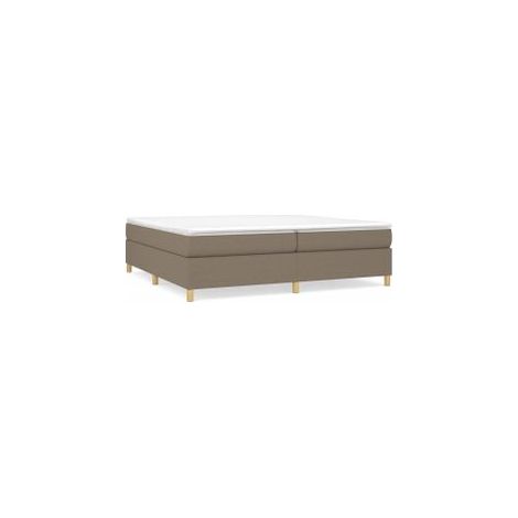 Sommier à lattes de lit avec matelas Taupe 200x200 Tissu (1/5)