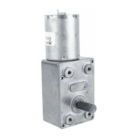 Motore elettrico a ingranaggi reversibile a corrente continua 12V, coppia elevata, con riduttore a vite senza fine per apriporta e finestre (6 giri/min)