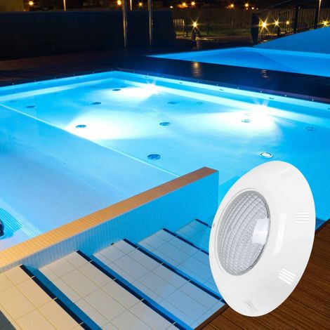Spot de piscine submersible à LED - 12V AC - 24W - IP68 - Ø295mm - Blanc Froid