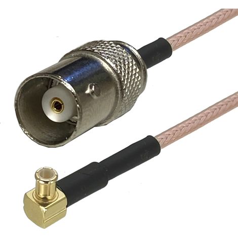 Cable pigtail MCX RA con conector / toma BNC RG316 de 20 cm (1/2)