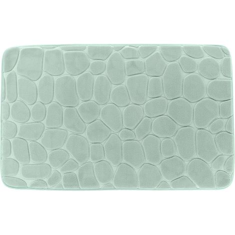 Tappetino memory in microfibra pebble 50x80cm - verde eucalipto - Tendance