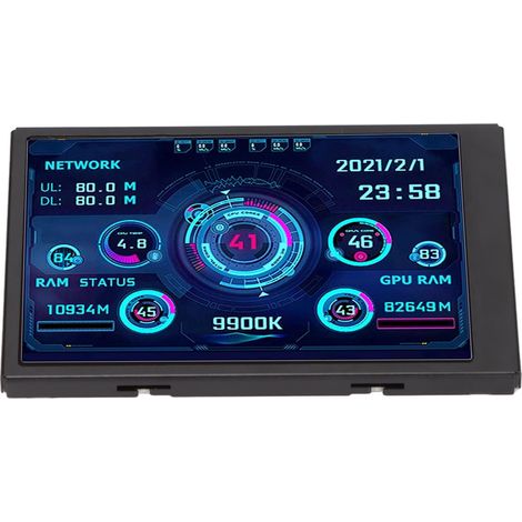 Mini écran IPS USB 3,5 pouces AIDA64 Moniteur de données CPU RAM PC Panneau de capteur Affichage Moniteur de température