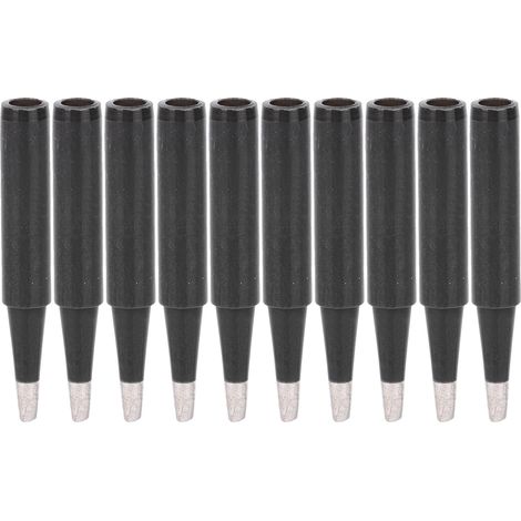 10 Pièces Pannes Fer à Souder de Remplacement Noires Type Chauffage Interne Accessoires 900M-T-2.4D (1/5)