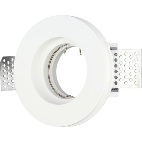 V-TAC Runder LED-Einbaustrahlerhalter GU10 und GU5.3 (MR16) Weißer Gipskörper