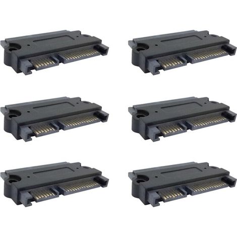 6X Adaptateur de Convertisseur 22P 7 + 15 Male Vers 22Pin Femelle