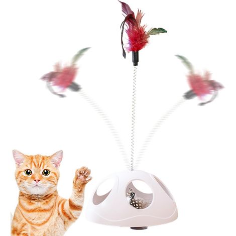 Jouet Canne À Chat - Jouet pour Chat à Ventouse avec Ressort - Accessoires (1/5)