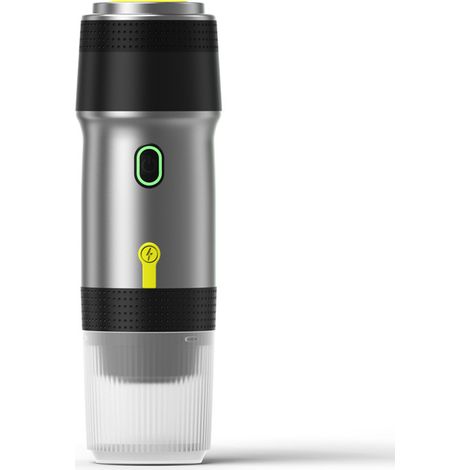 Machine à café portable 3 en 1 sans fil pour la voiture, la maison et les voyages. Compatible avec capsules et café moulu. Mini cafetière à infusion à froid et à chaud avec tasse de 120 ml. (1/5)