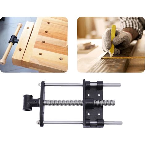 Abrazadera para madera, longitud 37 cm, ancho de mordaza 17,9 cm, material hierro fundido, fuerza de sujeción ajustable, recubrimiento por pulverización electrostática.