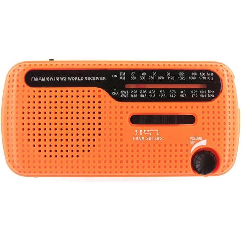 Tragbares AM/FM/SW1/SW2-Kurbelradio mit Leselampe