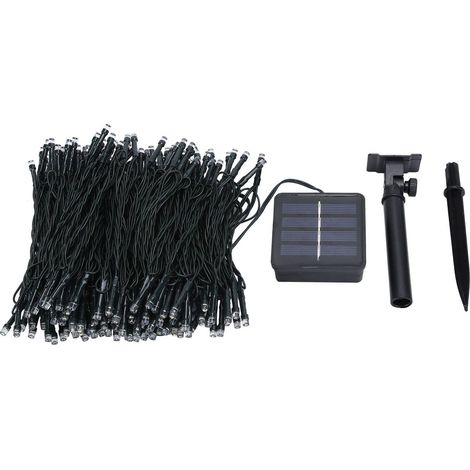 Guirlande lumineuse solaire étanche de 22 m avec 200 LED pour extérieur KLB-AquaForge