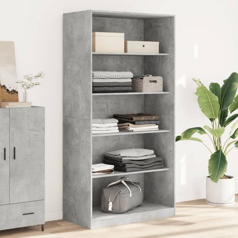 Kleiderschrank Betongrau 100x50x200 cm Holzwerkstoff (1/5)