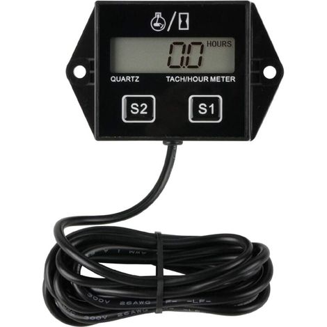 Tachymètre numérique , rappel de maintenance, batterie remplaçable, arrêt automatique, utilisation pour tondeuse à gazon ZTR Générateur de tracteur Marine VTT Motoneige et équipement