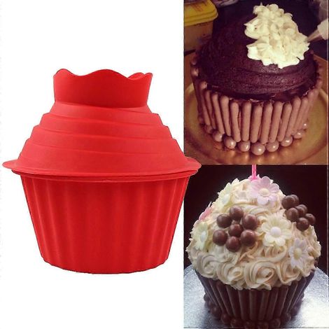 Riesige Silikon-Muffinform (3er-Set), Muffin-Backset, Kuchenform, Sahnewerkzeug. (1/5)
