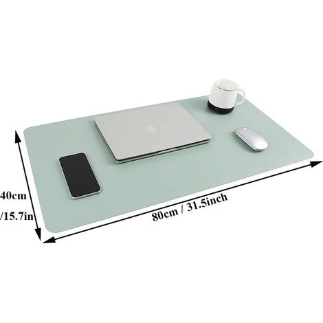 Pad de Bureau, Tapis de Souris Bureau, Tapis de Souris Bureau, Tapis de Souris pour Ordinateur Portable Vert Menthe Tapis de Bureau étanche Double Face pour Bureau, Maison, 80 x 40 cm (1/4)