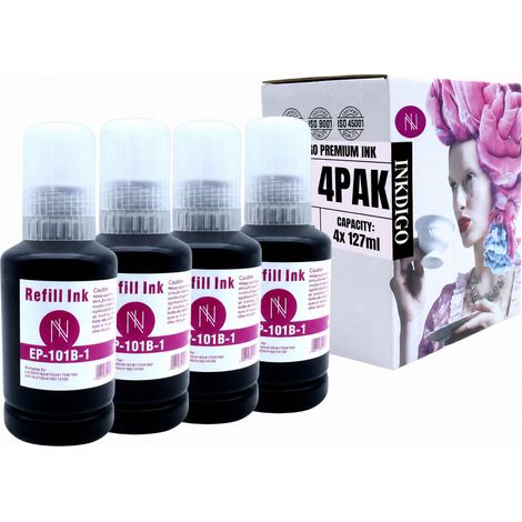 Inkdigo Tinte 101 XL kompatibel mit Epson EcoTank L14150, L6165f, L6276, L4150, TÜV-zertifiziert (1/5)