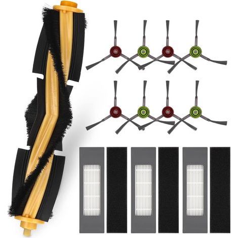 Ersatzbürstenfilter-Zubehör für Ecovacs Deebot Ozmo T5 T8 Zubehörset: 1 Hauptbürste, 3 HEPA-Filter, 8 Seitenbürsten (1/5)