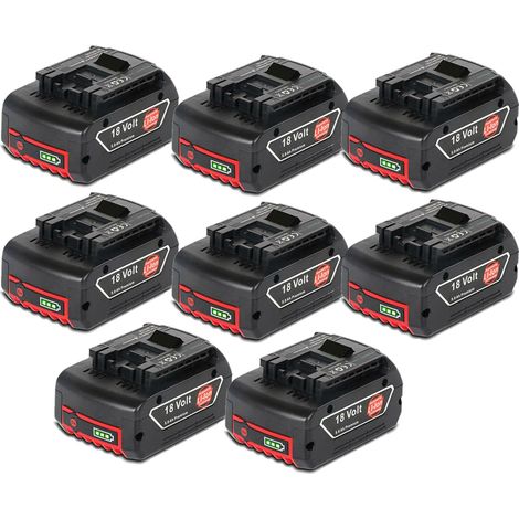 8 Stück Akku für Bosch Professional GBA 18 Volt / 5,0 Ah Kompatibel mit Bosch BAT609 BAT610 BAT618 BAT620 BAT622, GSB 18V-60, GBH 18V-21, GSR 17618 GWS 2607336815, 3165140791649, 1600Z00038 Lithium-Io (1/5)