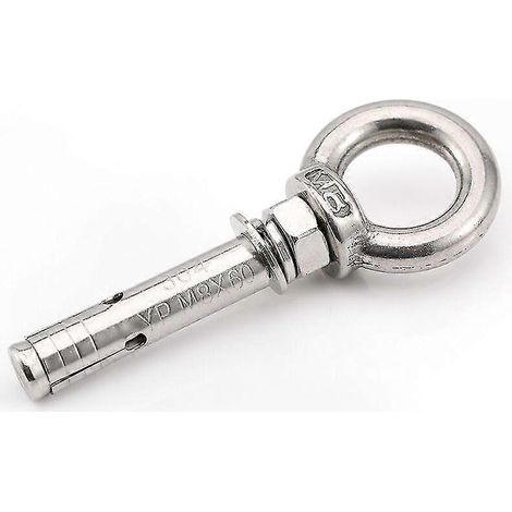 Cheville à anneau de levage M14 en acier inoxydable 304, lot de 2 - Boulon d'expansion avec œillet pour fixation robuste (1/5)