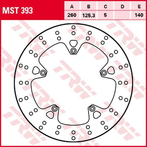 Disco freno anteriore TRW ZF per Aprilia SR 125/300 '11-, Gilera Nexus 250 '06-'08, Nexus 125 '07-'15, Nexus 300 '08-'14, Nexus 500 '04-'15, Piaggio X7 125/250 '08-'14, X8 125/200/250 '04-'06, X9 500 