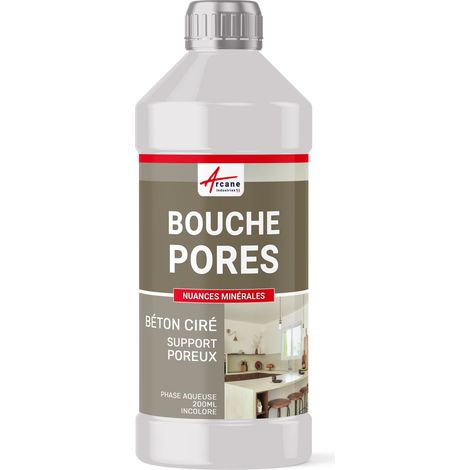 Arcane Industries – Bouche pores pour béton 200 ml – Imprégnateur à effet bouche pores – Durcisseur de surface pour murs et sols poreux