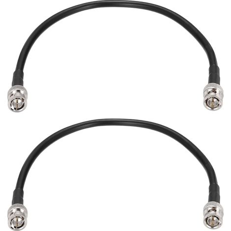 Câble Câble BNC Mâle à Mâle Ohm RG59 Coaxial Connecteur Vidéo Câble Jumper pour Caméra Surveillance Compatible Noir (1/5)