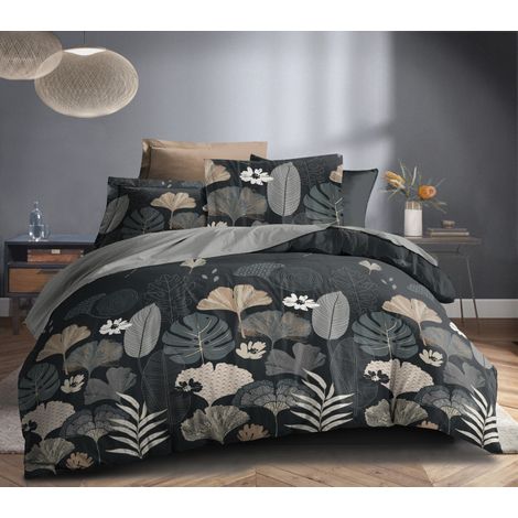 Parure de draps 4P "Louna" lit 140 x 190 Ginoline Coton Pur