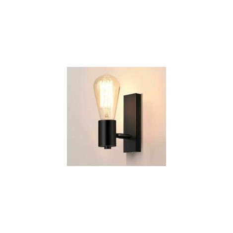 Applique da parete per interni in stile industriale, design retrò in metallo con rotazione a 90° o 360°, adatta per ristoranti, cucine, corridoi, caffè, bar, ecc., attacco E27 (lampadina non inclusa) 