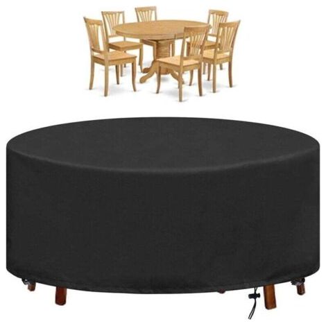 Housse pour Table de Jardin Bache Table de Jardin Ronde Imperméable Anti-UV Oxford Robuste Housse de Protection Jardin Ø190X80CM (1/4)