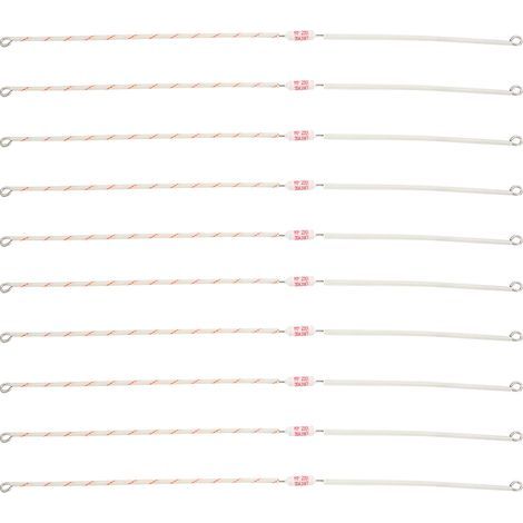 10 Pièces Fusible Céramique 250V 20A 300mm pour Bloc de Borne Câblage Industriel 216℃ (1/5)
