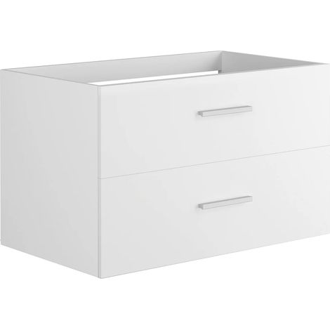 Mobile sotto lavabo sospeso 80 cm Bianco - KAYLA (1/3)