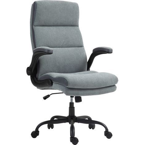 Fauteuil de bureau réglable 67x69x112/122 cm gris et noir (1/5)