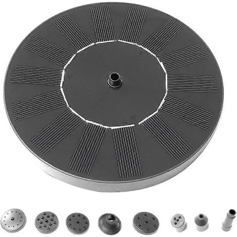 Mini fontaine solaire flottante de 160 mm pour bassin, étang ou jardin. Idéale pour les oiseaux. (1/5)