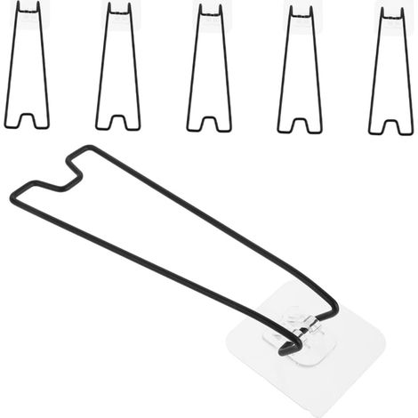 Lot de 6 Supports Chevalet Adhésifs en Acier Carbone Noirs, Grosse Taille, Porte-photo de Table Polyvalent pour Cadres Photo, Albums et Tableaux, Support Stable et Facile (1/5)